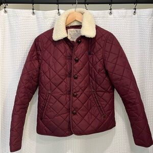 Jack Wills Burgundy Jacket with Cream Accents